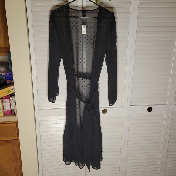 Express Sheer Swiss Dot Kimono Cover-Up L/XL NWT - Picture 6 of 16